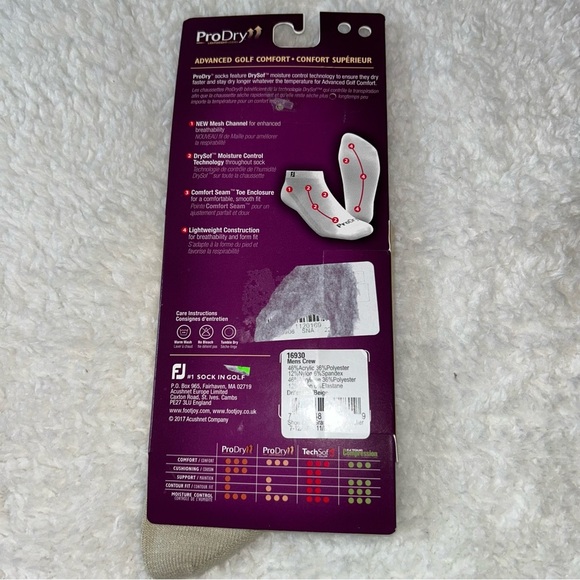 FootJoy Men’s ProDry Advanced Golf Comfort Size 7-12 NEW - Picture 2 of 3